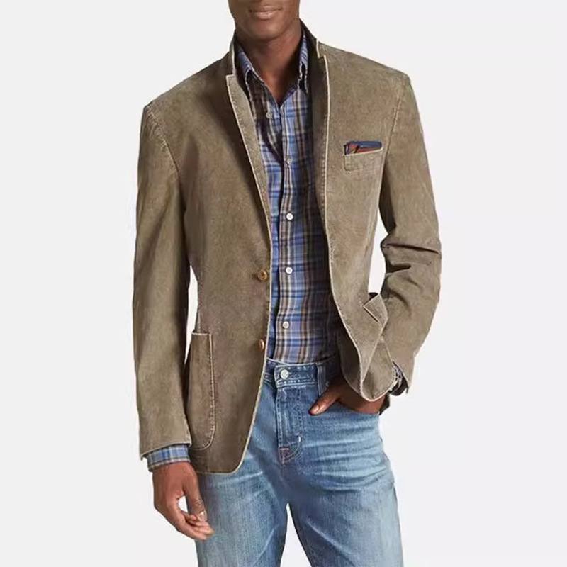 Denim Suit Casual Solid Color Men's Clothing Men's Suit Mens Suits For Men Mens Clothing Outfit Man Costumes Elegant Formal Classic - Image 6