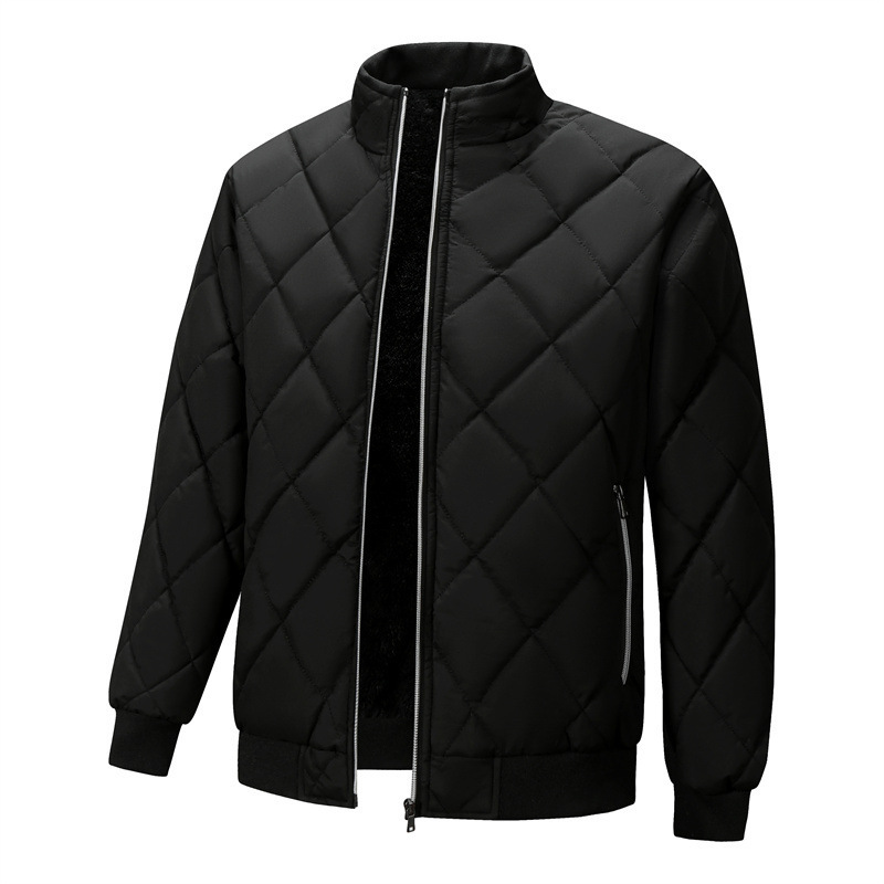 Stand Collar Men's Dad Trendy Warm-keeping Cotton Cotton-padded Jacket Bread Coat - Image 2
