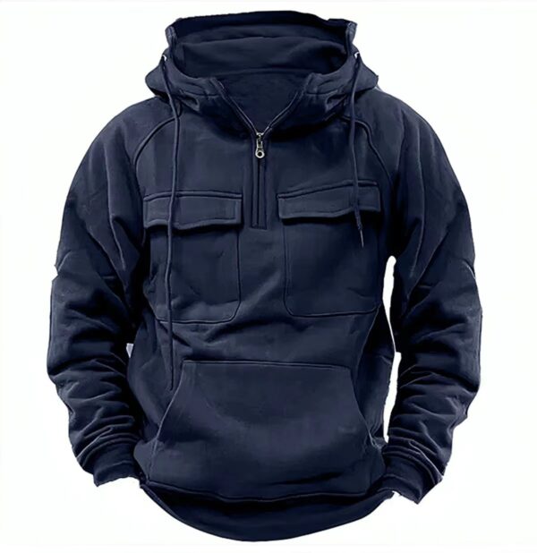 Men's Zip-up Hoodies Sweatshirt With Drawstring And Pocket Design Fashion Casual Sports Sweatshirt - Image 6