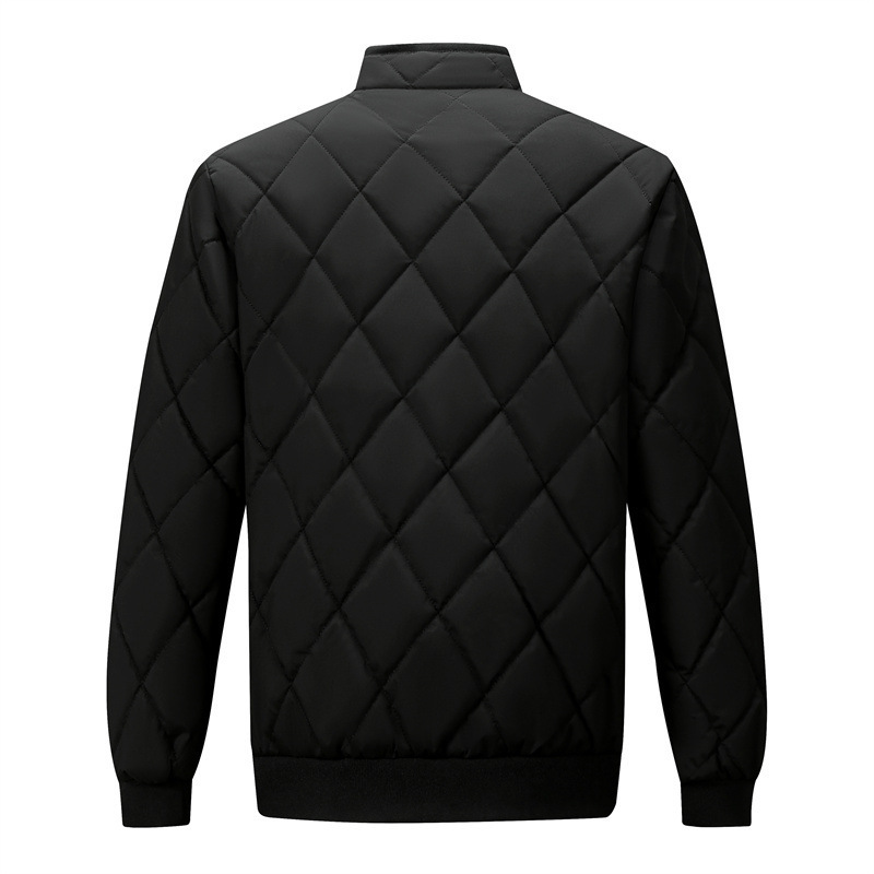 Stand Collar Men's Dad Trendy Warm-keeping Cotton Cotton-padded Jacket Bread Coat - Image 3
