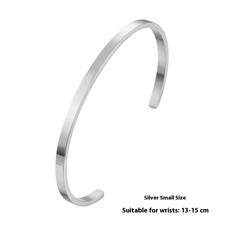 Women's Fashion Simple Glossy Stainless Steel Bracelet - Image 6