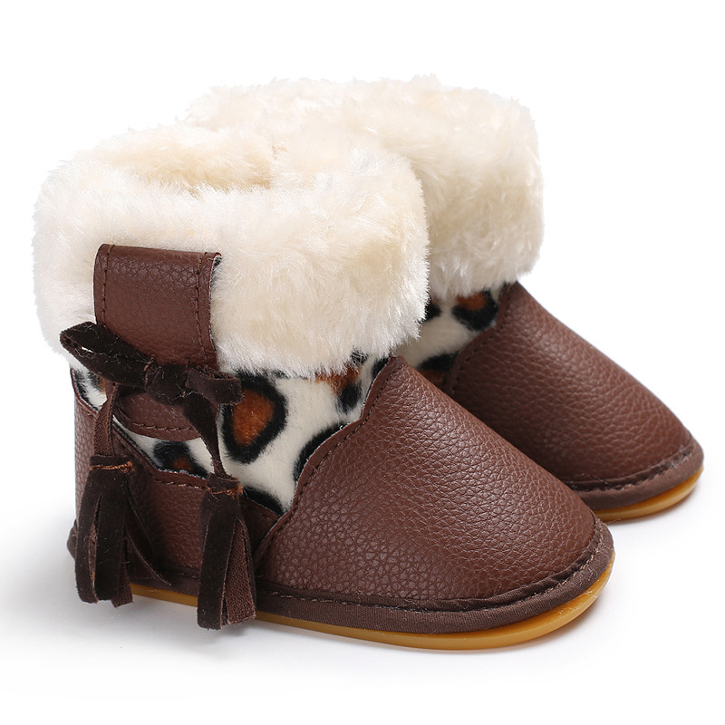Leopard print rubber sole non-slip baby shoes - Image 7