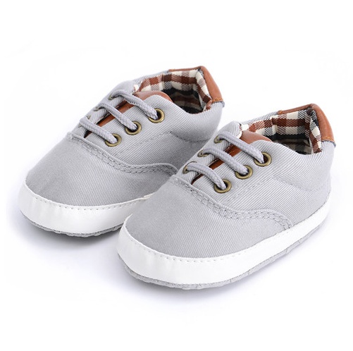 Solid color casual lace soft bottom baby canvas shoes baby shoes toddler shoes - Image 2