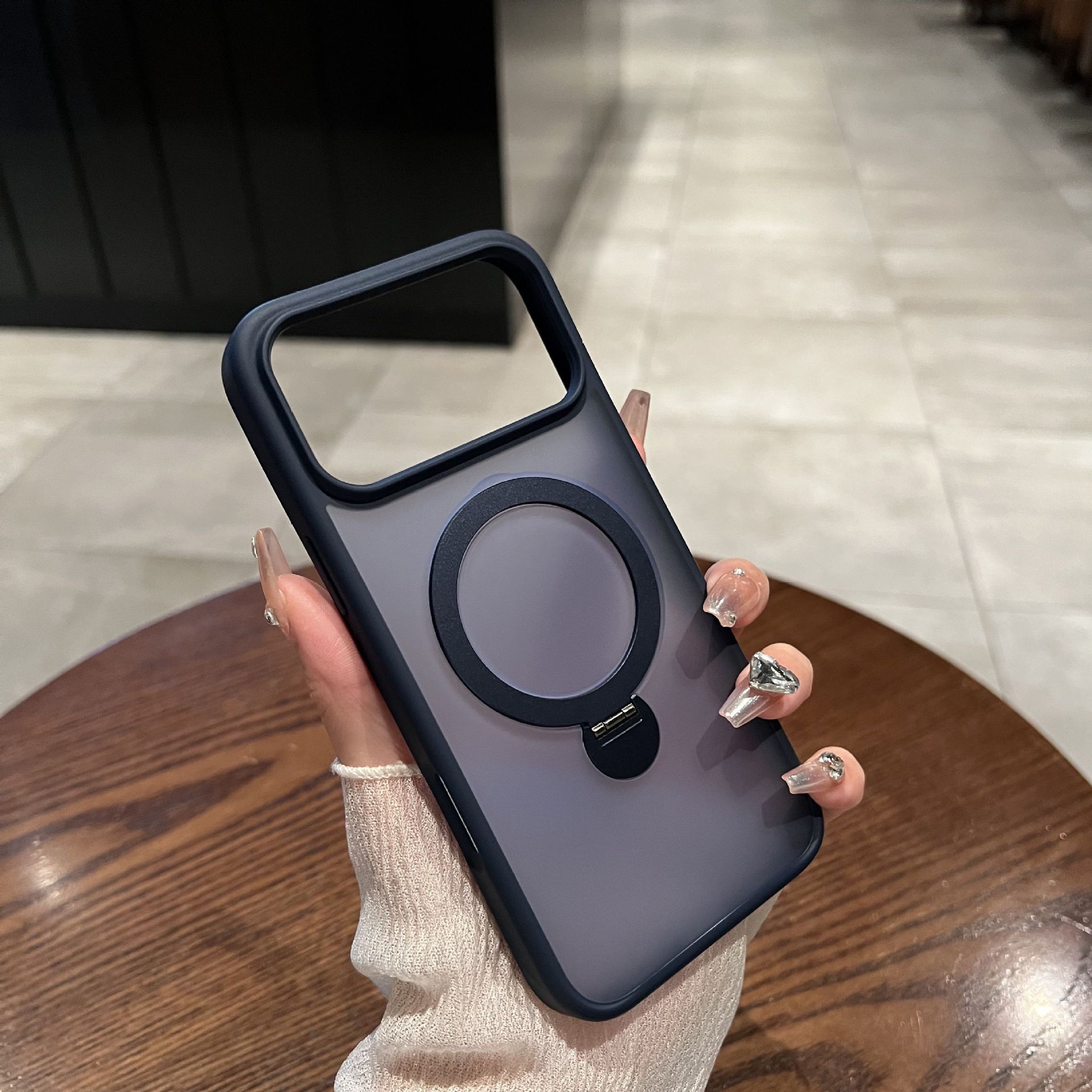 360 Rotating Sound Magnetic Suction Bracket Phone Case Skin Feeling Frosted - Image 10