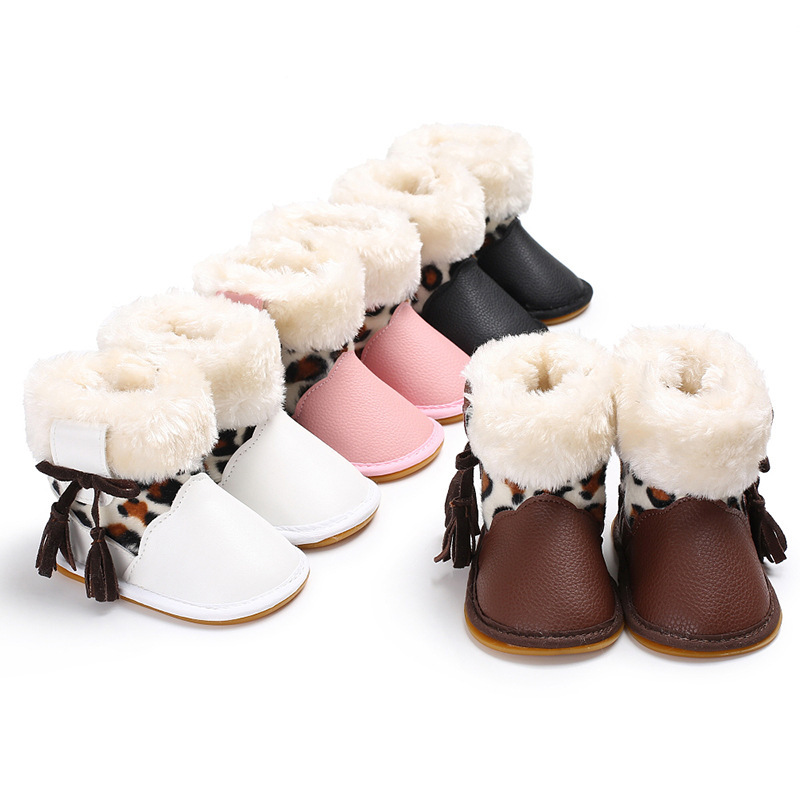 Leopard print rubber sole non-slip baby shoes - Image 4
