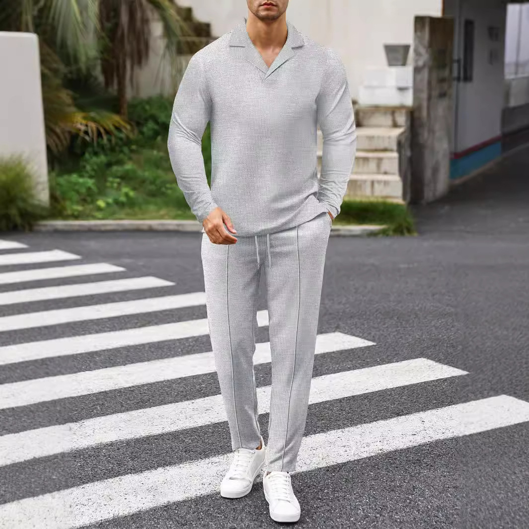Autumn And Winter New Men's Solid Color Suit - Image 3
