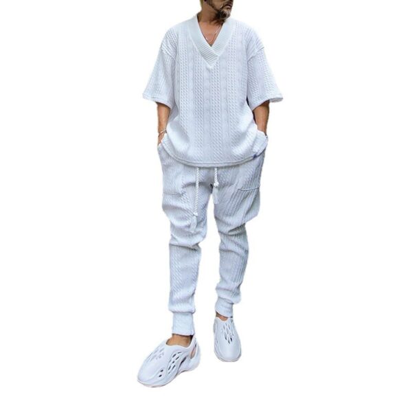 Casual Sweater Suit Men's Summer Loose Short - Image 7