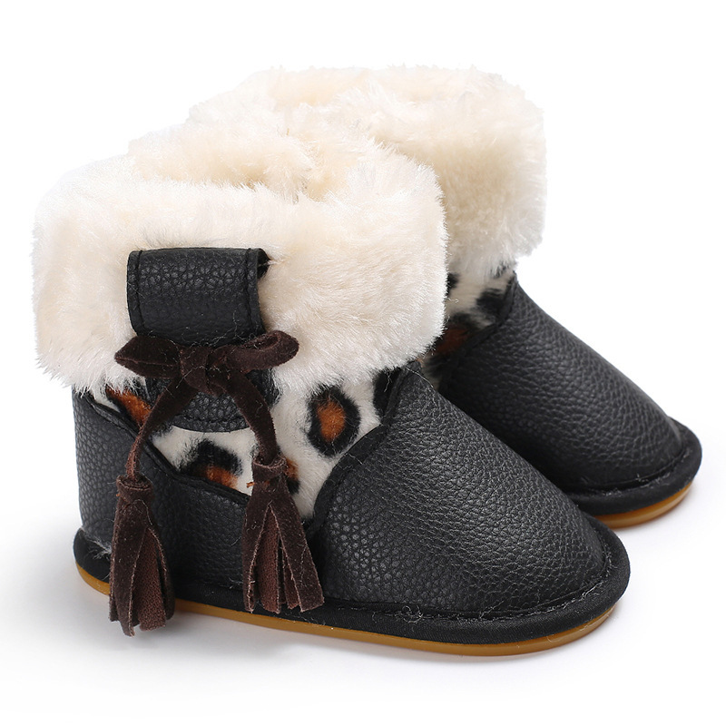 Leopard print rubber sole non-slip baby shoes - Image 5