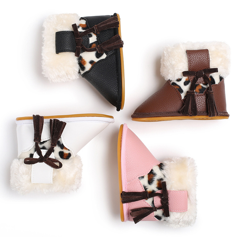 Leopard print rubber sole non-slip baby shoes - Image 3