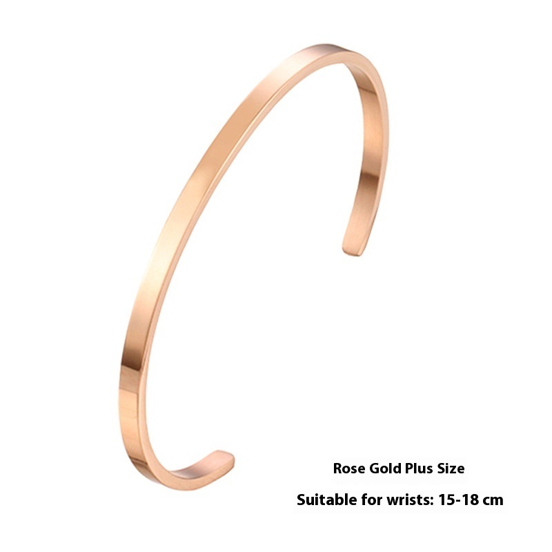 Women's Fashion Simple Glossy Stainless Steel Bracelet - Image 8