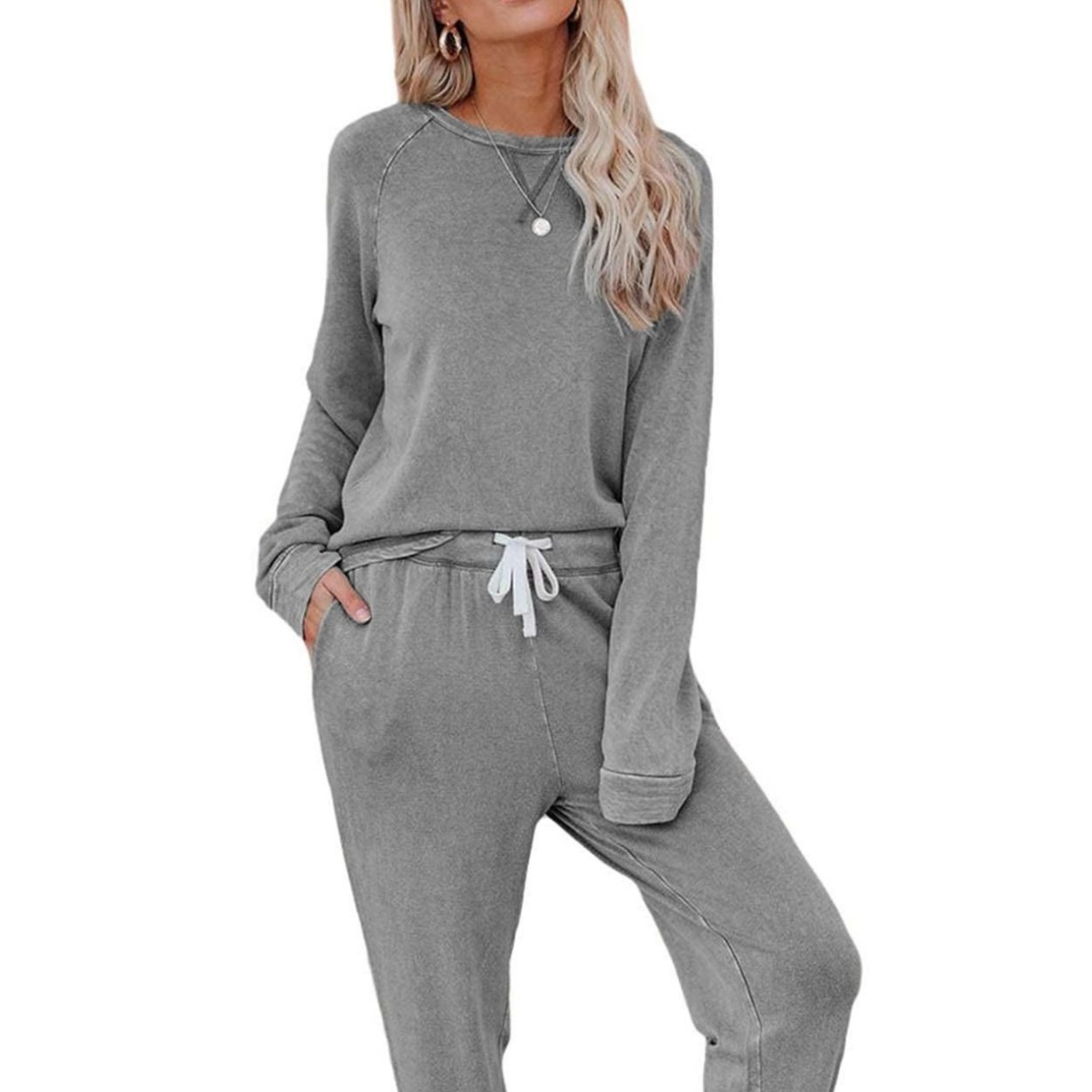 Home Long-sleeved Trousers Ladies Two-piece Set - Image 4