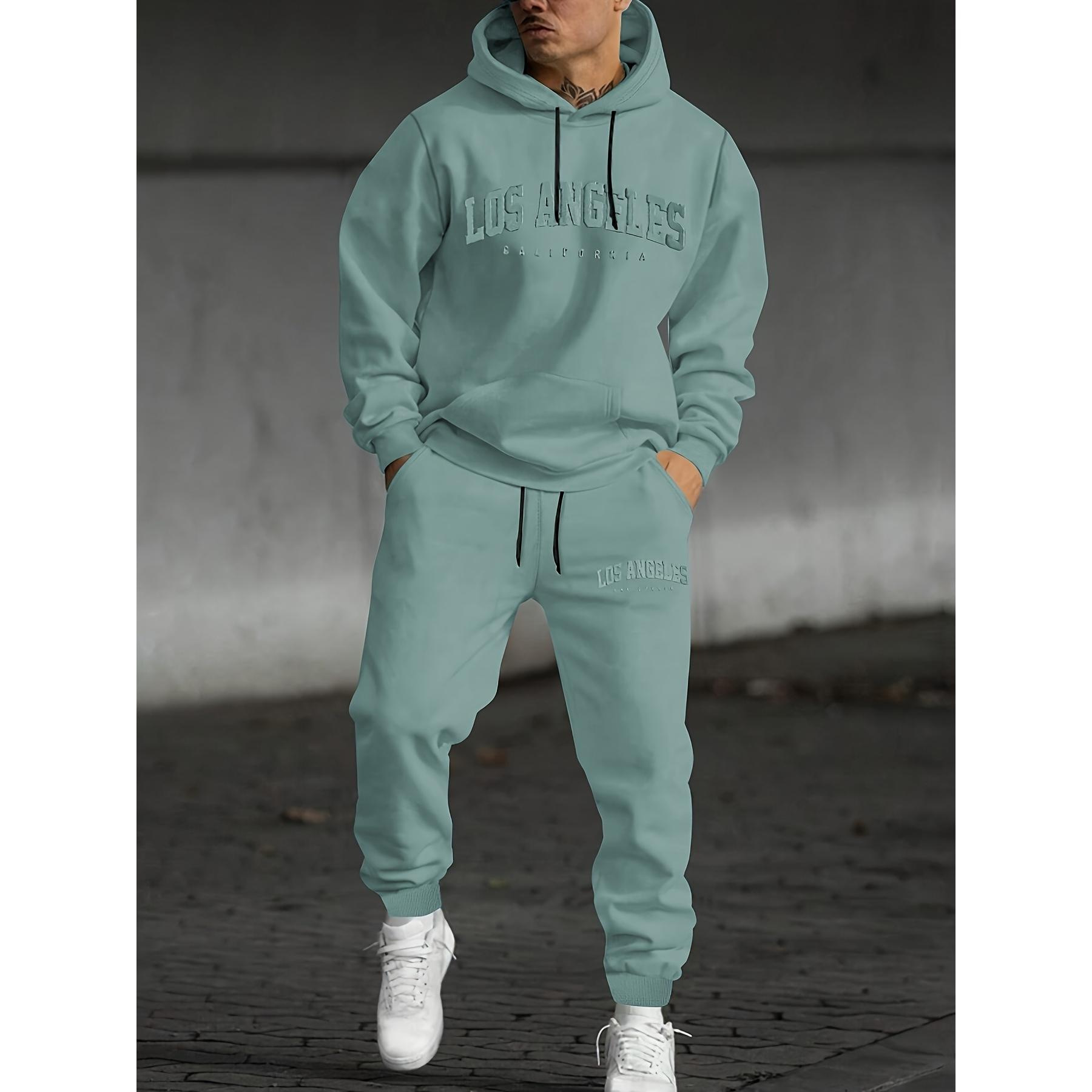 Letter Printed Men's Casual Sweater Suit - Image 8