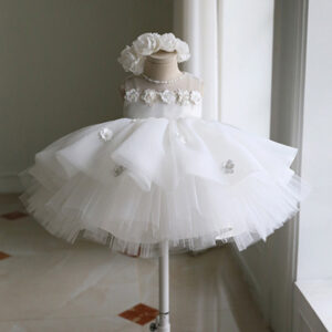 Girl's White Dress White Gauzy Dress