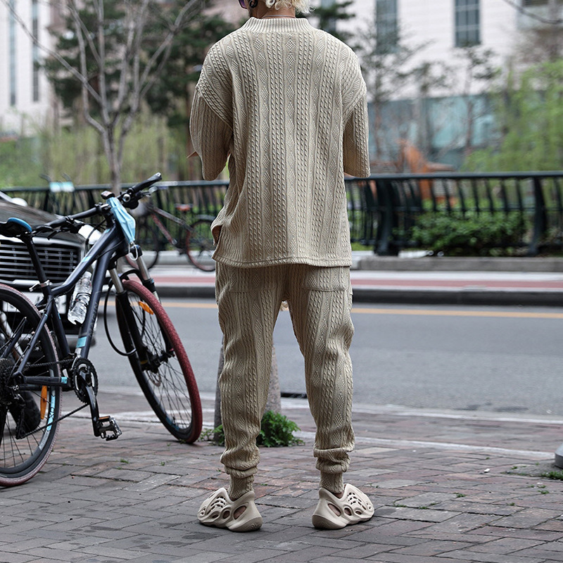 Casual Sweater Suit Men's Summer Loose Short - Image 8