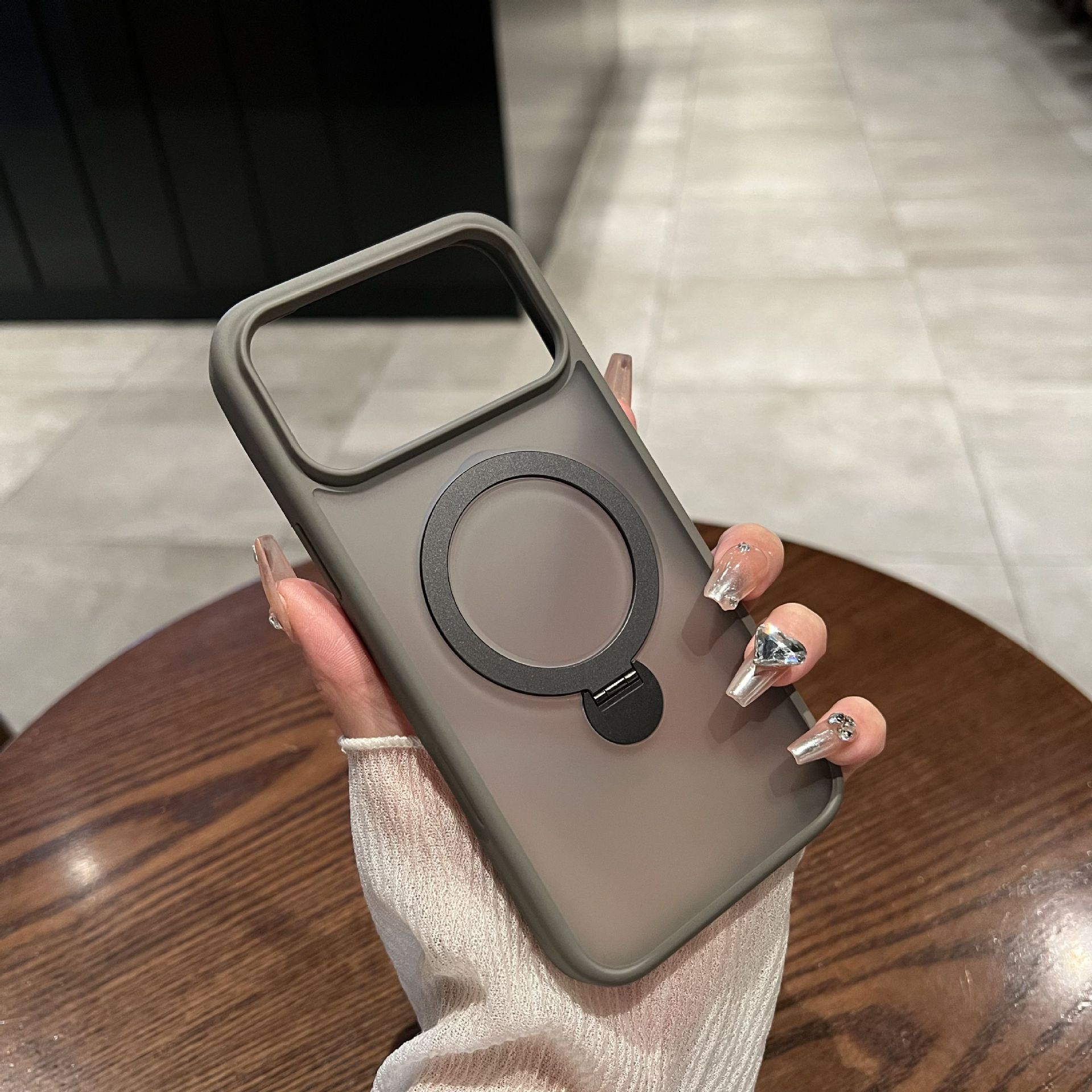 360 Rotating Sound Magnetic Suction Bracket Phone Case Skin Feeling Frosted - Image 8