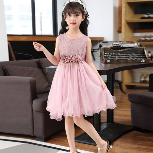 Sweet Fashion Girls Flower Dress - Image 7