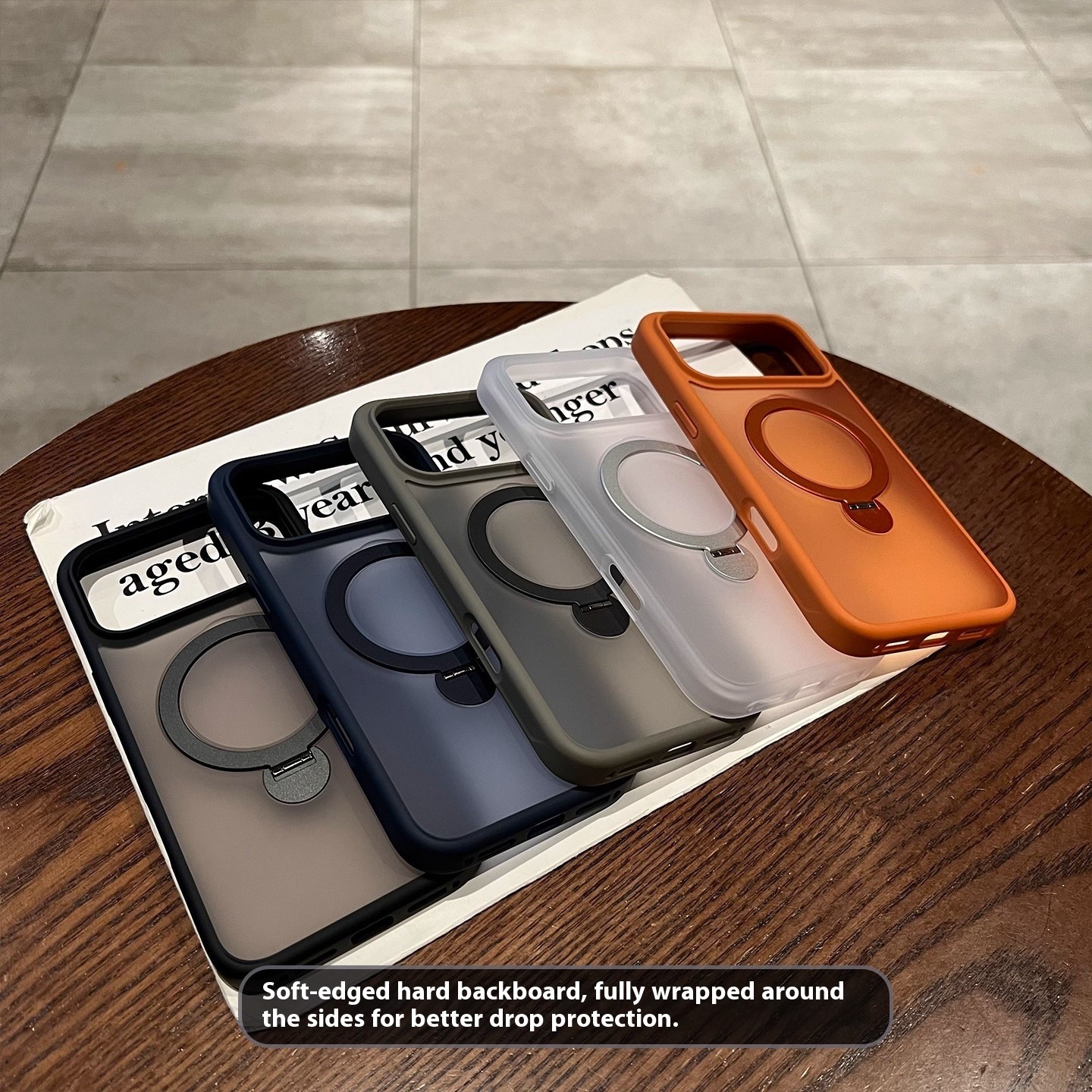 360 Rotating Sound Magnetic Suction Bracket Phone Case Skin Feeling Frosted - Image 2