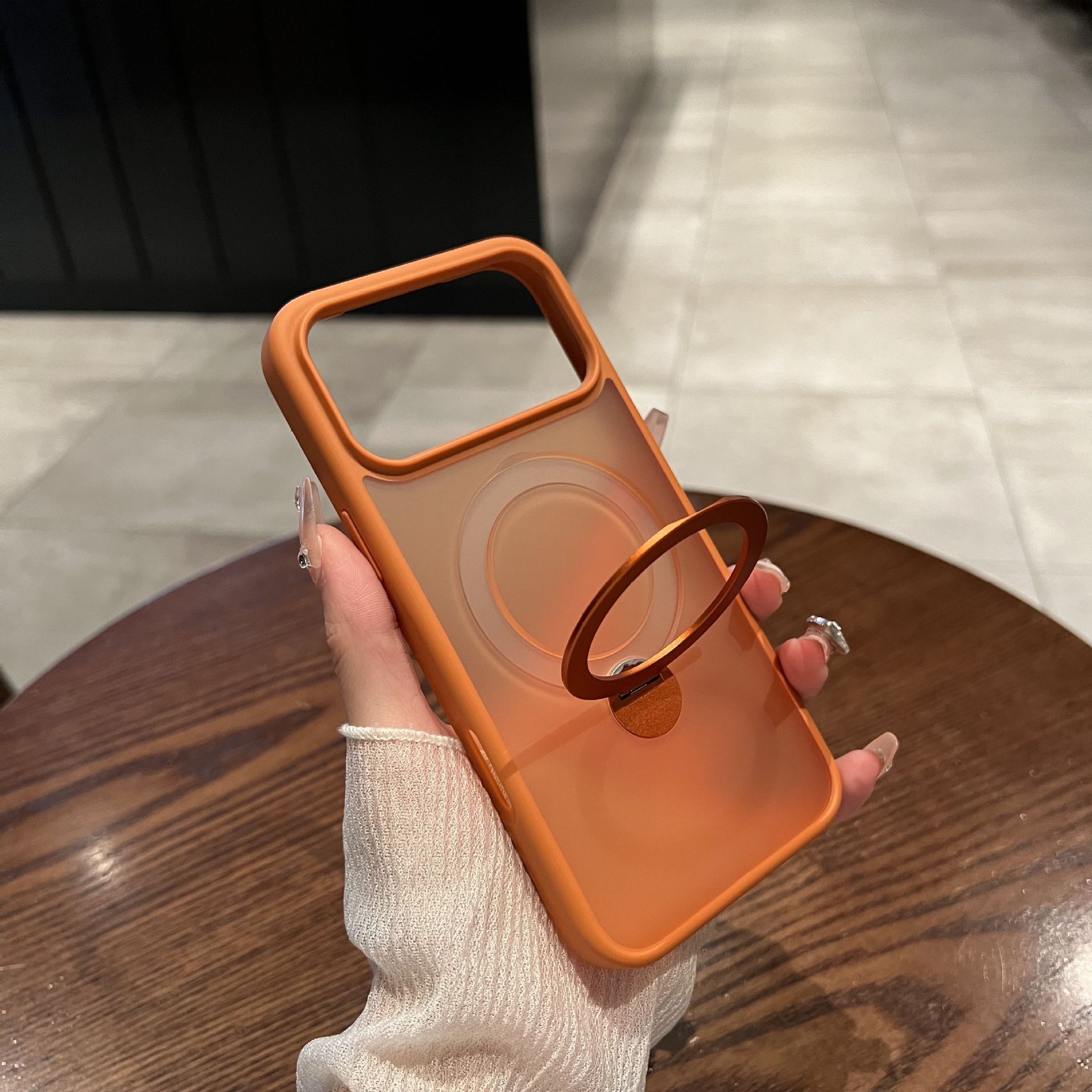 360 Rotating Sound Magnetic Suction Bracket Phone Case Skin Feeling Frosted - Image 7