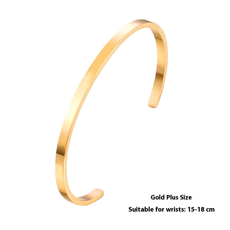 Women's Fashion Simple Glossy Stainless Steel Bracelet - Image 7