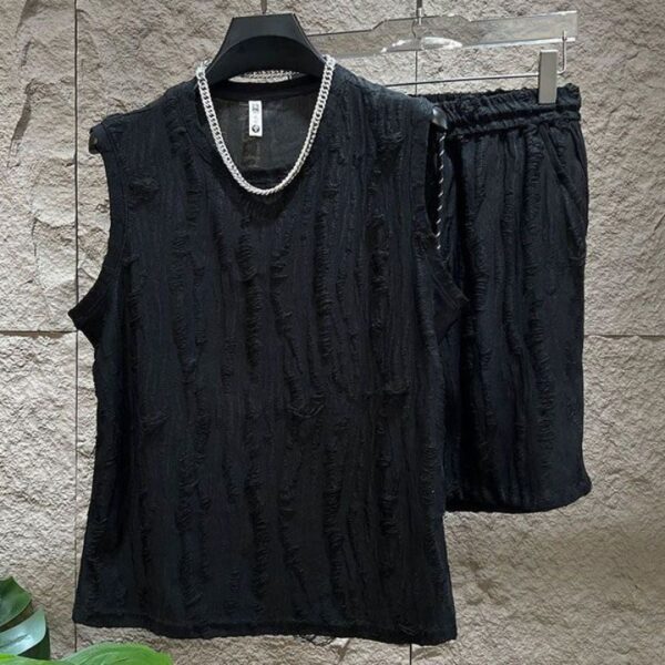 Men's Fashion All-matching Solid Color Vest Suit - Image 2