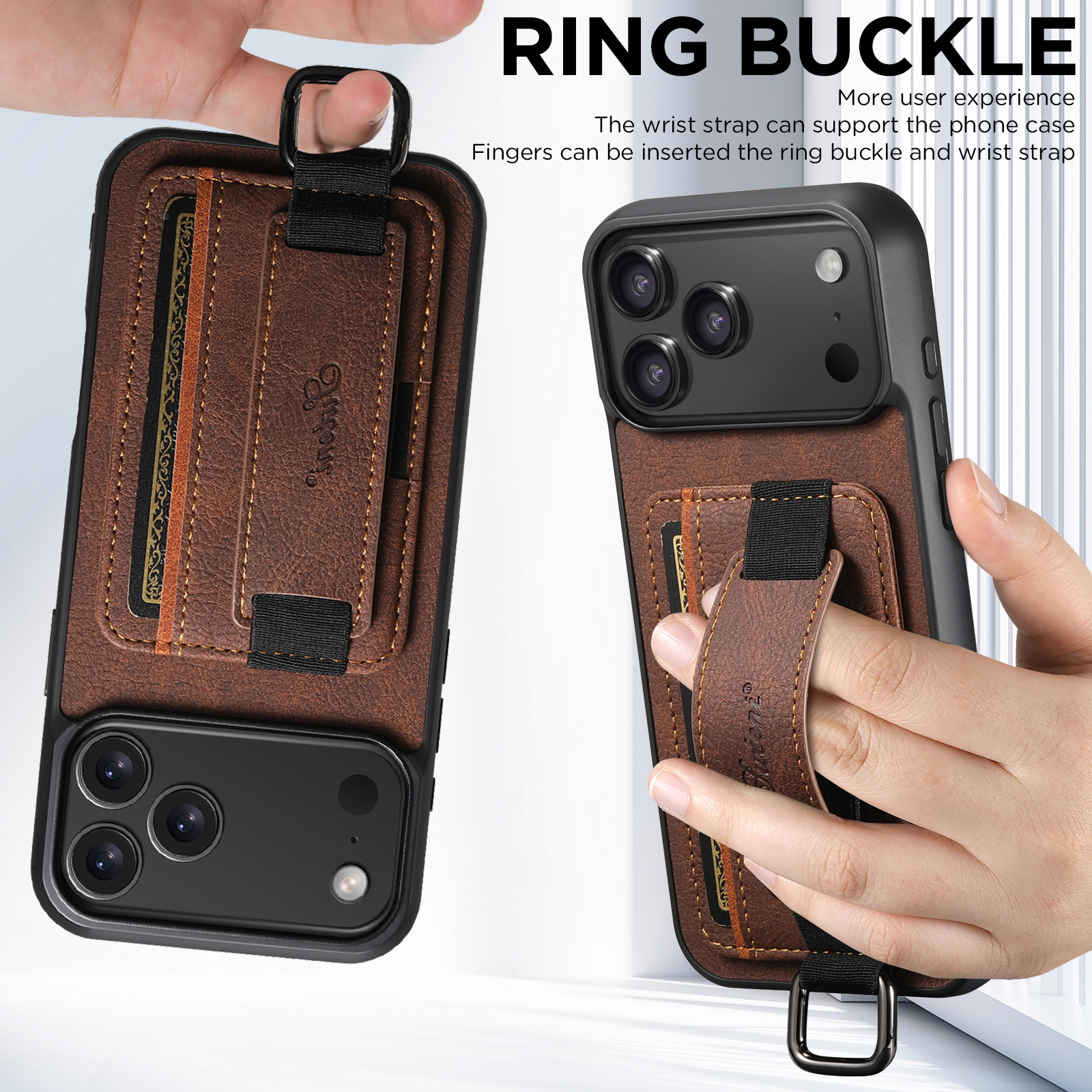 Card Phone Case Wrist Strap Bracket Google 9 Protective Leather Case - Image 4