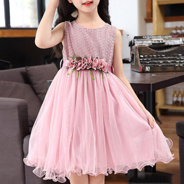 Sweet Fashion Girls Flower Dress - Image 2