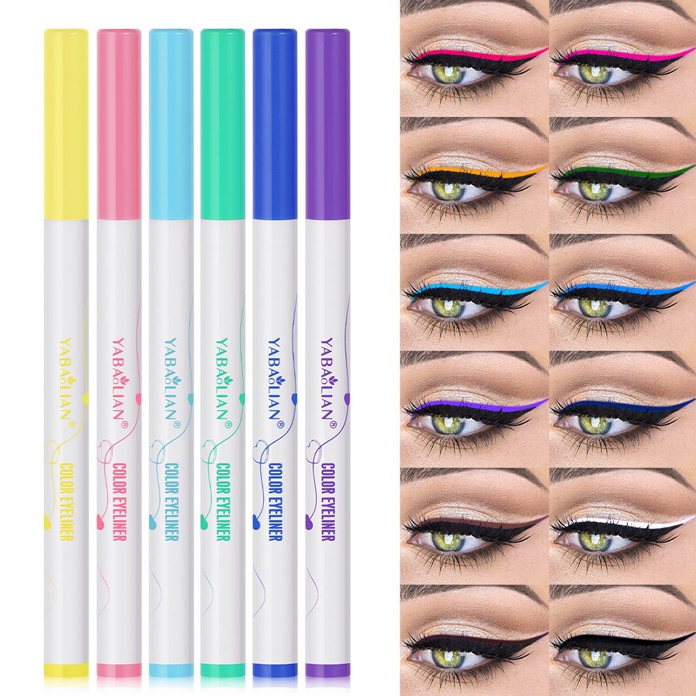 Color Eyeliner Not Easy To Smudge Waterproof Thin Heel - Image 4