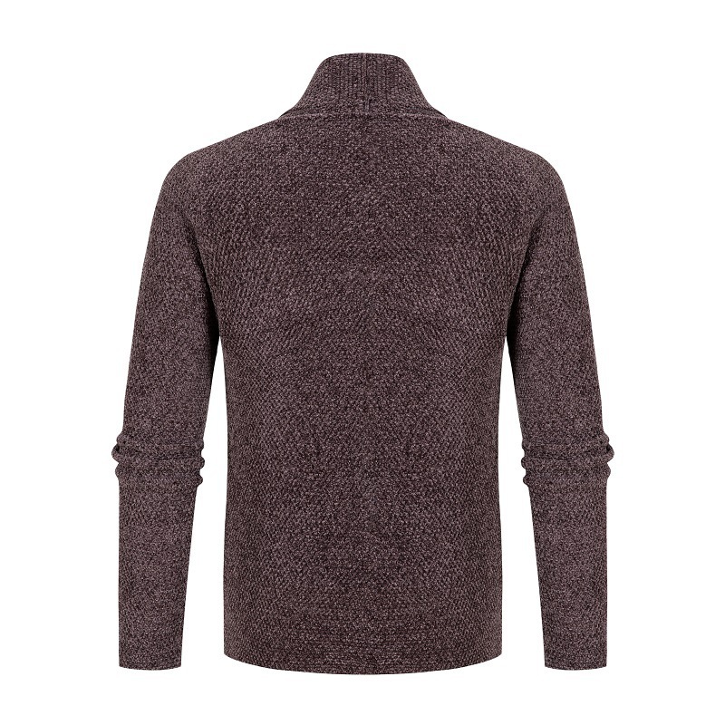 New Style Men's Solid Color Cardigan Sweater Casual Coat - Image 4