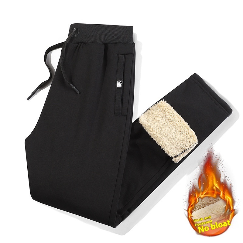 Men's Fleece-lined Thickened Dad Oversized Track Pants - Image 3
