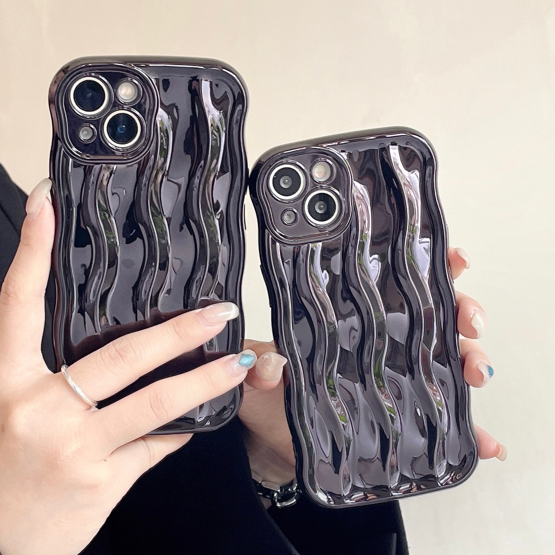 Electroplating Water Ripple Suitable Phone Case Solid Color - Image 5