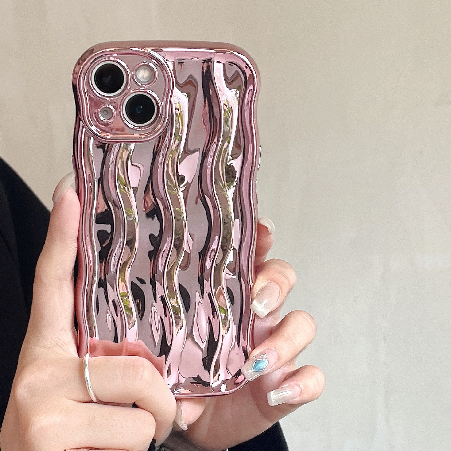 Electroplating Water Ripple Suitable Phone Case Solid Color - Image 7