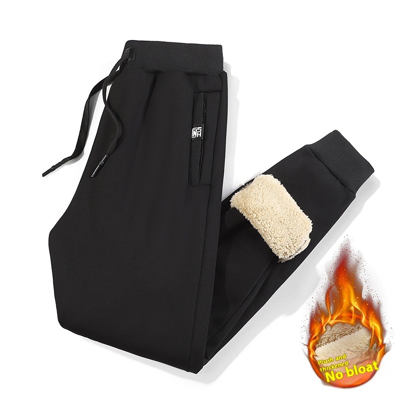 Men's Fleece-lined Thickened Dad Oversized Track Pants - Image 9
