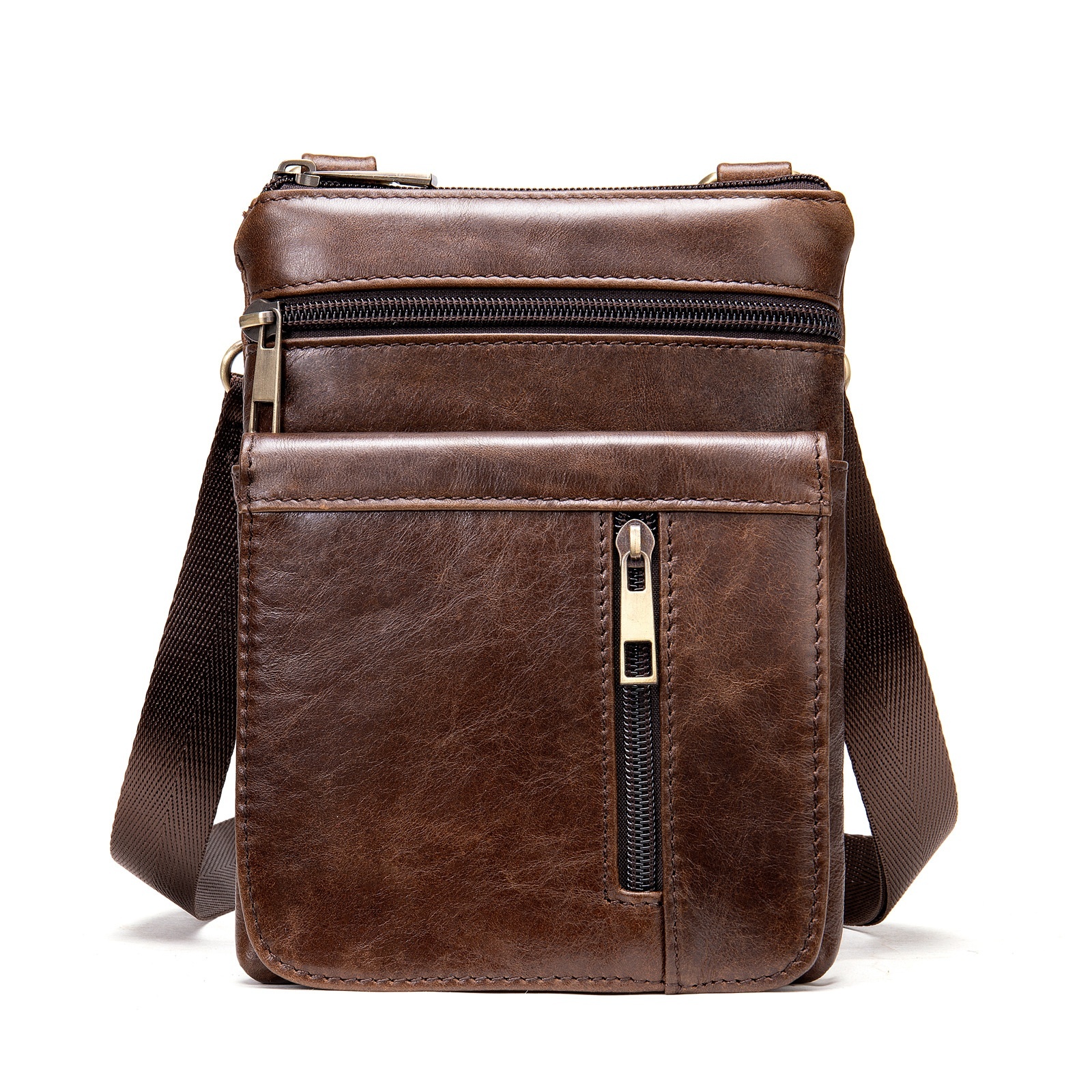 Men's Shoulder Bag Men's Real-leather Bag Casual Pouch - Image 4