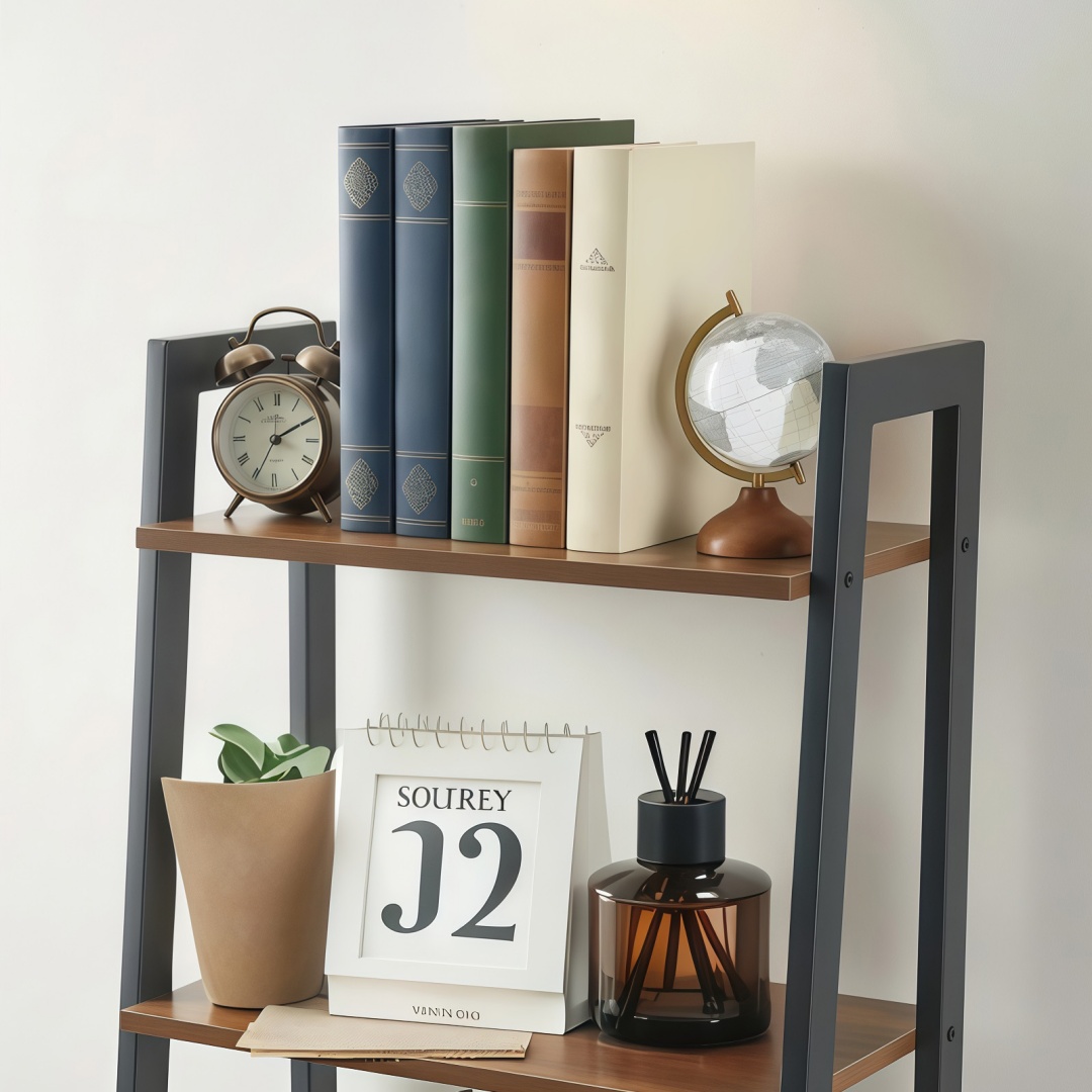 4-Tier Ladder Shelf, Bookcase Storage & Display Shelf - Image 7