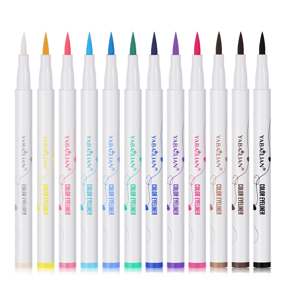 Color Eyeliner Not Easy To Smudge Waterproof Thin Heel - Image 6