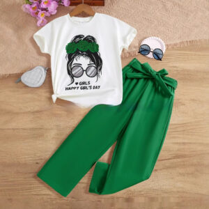 Summer Girls' Breathable Cartoon Suit