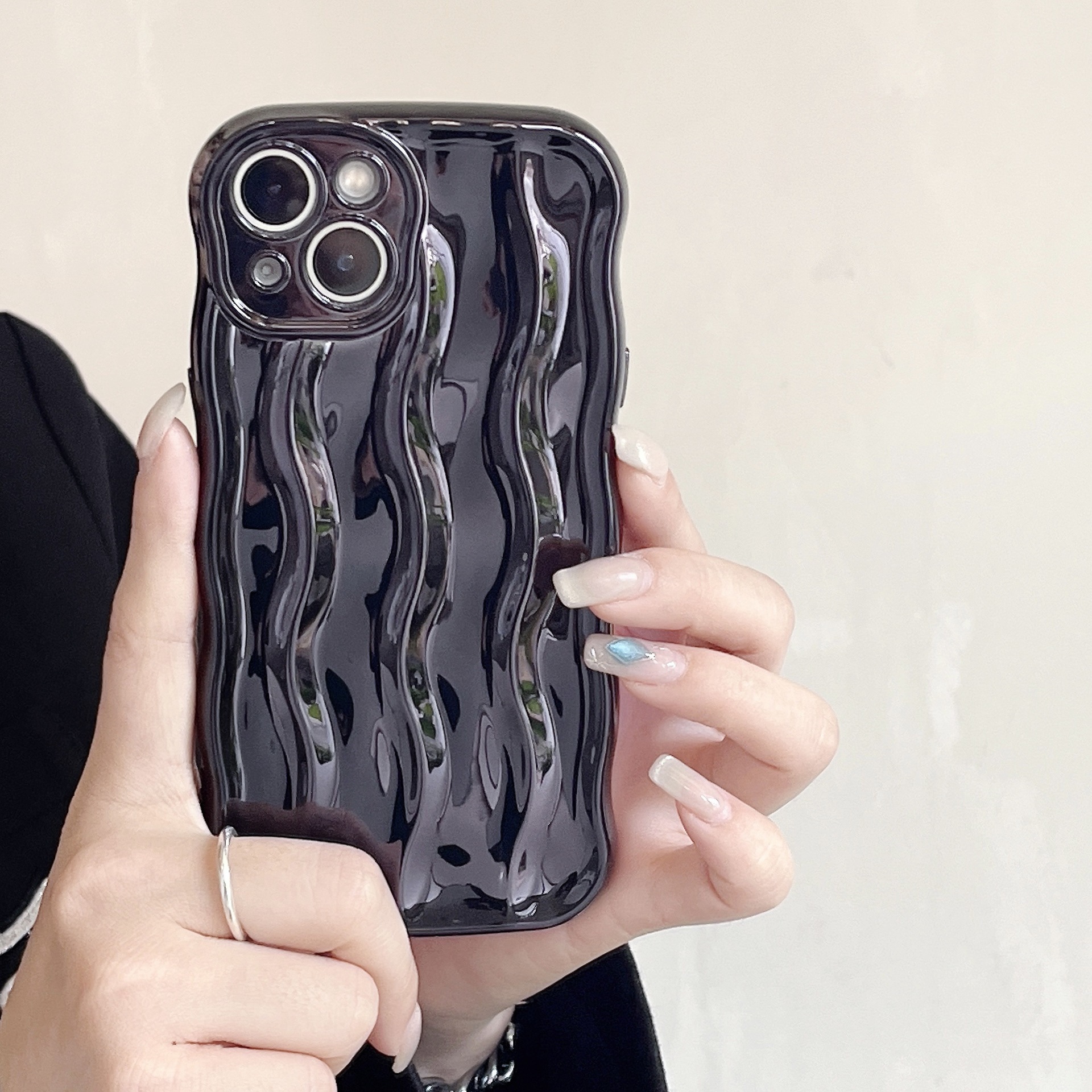 Electroplating Water Ripple Suitable Phone Case Solid Color - Image 9