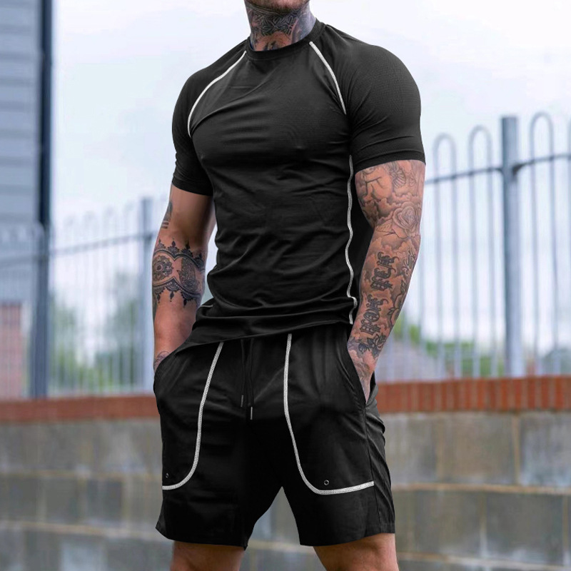 New Sports Tights Shorts Men's Running Fitness Suit - Image 4