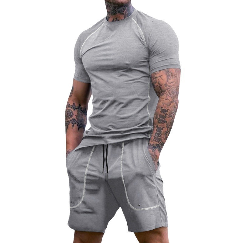 New Sports Tights Shorts Men's Running Fitness Suit - Image 9