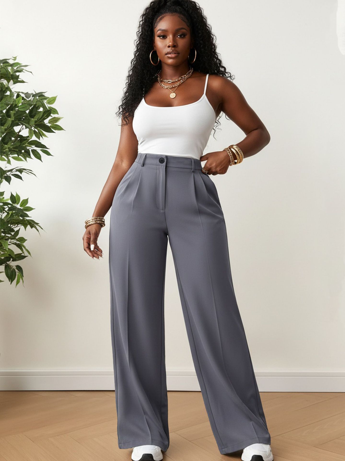 Stylish Versatile American-style Draping Straight-leg Casual Pants - Image 6